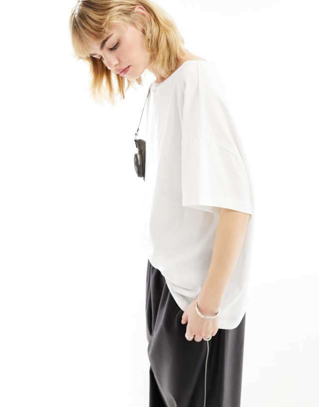 AllSaints - lydia slouchy t-shirt in white