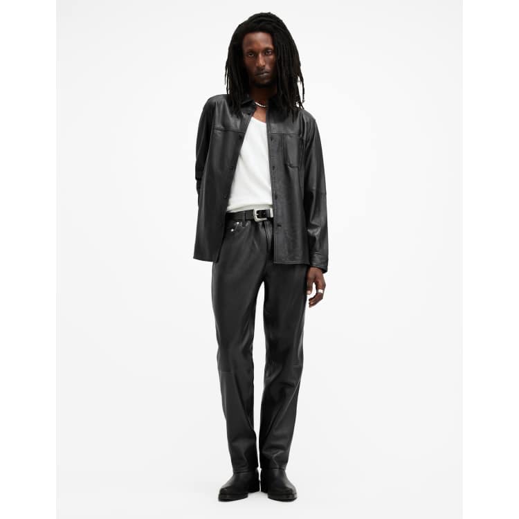 All saints leather trousers shop