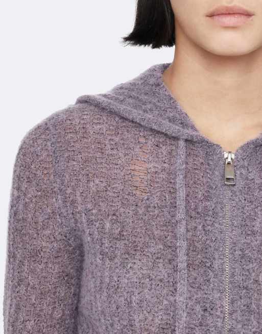 AllSaints Mabel hoodie in lila, 3 van 7
