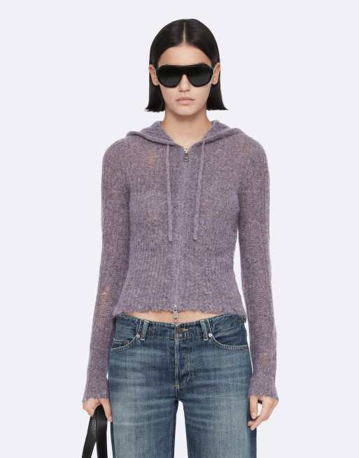 AllSaints Mabel hoodie in lila, 5 van 7