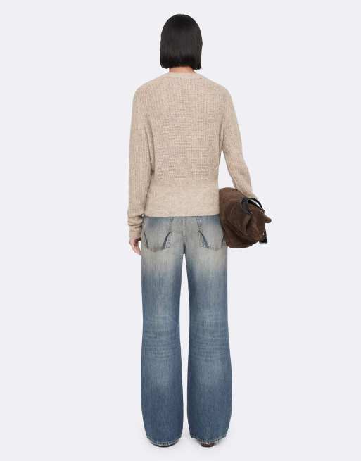 AllSaints Mabel trui in kiezelgrijs, 4 van 7