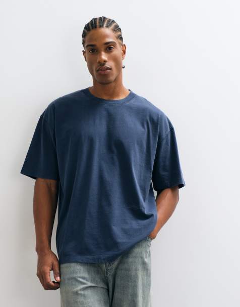 AllSaints Maddox short sleeve small logo t-shirt in navy blue - view 1