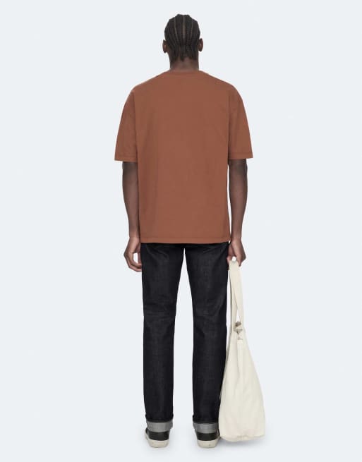 AllSaints Maddox t-shirt à manches courtes col rond orange rouille, 2 de 7