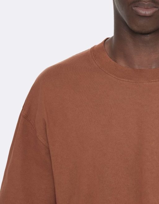 AllSaints Maddox t-shirt à manches courtes col rond orange rouille, 3 de 7