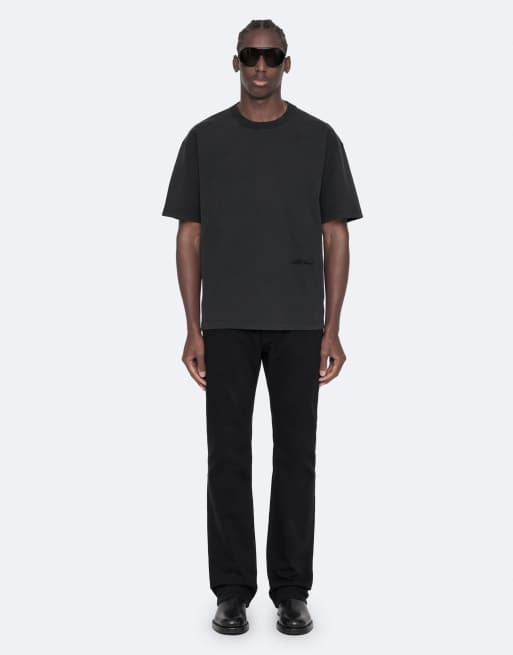 AllSaints Maddox t-shirt à manches courtes ras de cou noir délavé, 6 de 7