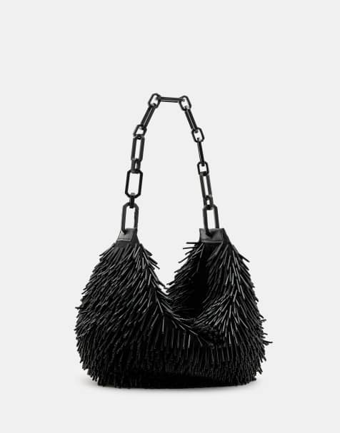 Allsaints Madea chain bag with beads in black - view 1