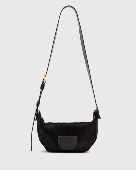 AllSaints Madea Luxe crossbody bag in black - view 1