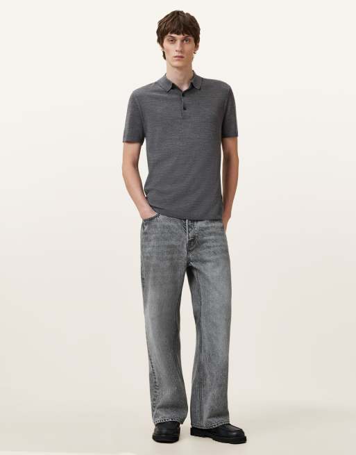 AllSaints - Maes - Polo sans manches en laine mérinos - Gris monument, 3 de 7