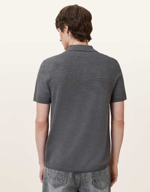 AllSaints - Maes - Polo sans manches en laine mérinos - Gris monument, 7 de 7