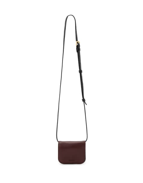AllSaints Maeve card holder lanyard in red - view 1
