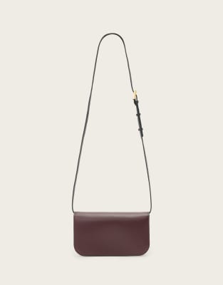 AllSaints - Maeve - Crossbody-Geldbörse in Dunkelrot