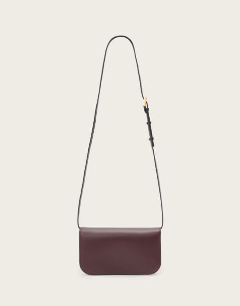 AllSaints – Maeve – Crossbody-Geldbörse in Dunkelrot - view 1
