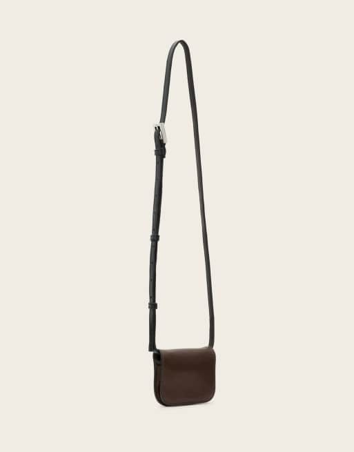 AllSaints - Maeve - Crossbody kaarthouder in fango bruin, 3 van 6