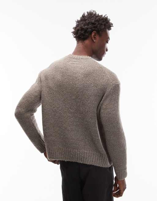 AllSaints - Maglione kaki con simbolo della pace, 3 di 5