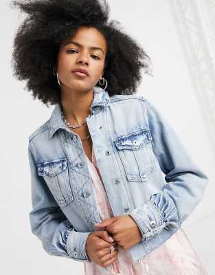 all saints denim jacket ladies