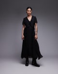 [AllSaints] AllSaints Mari maxi dress in black 10 BLACK