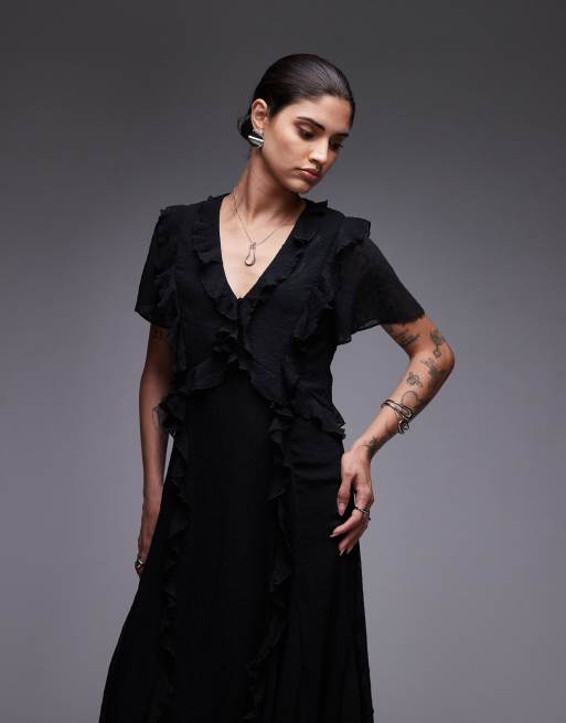 Allsaints Mari maxi dress in black, 2 of 4