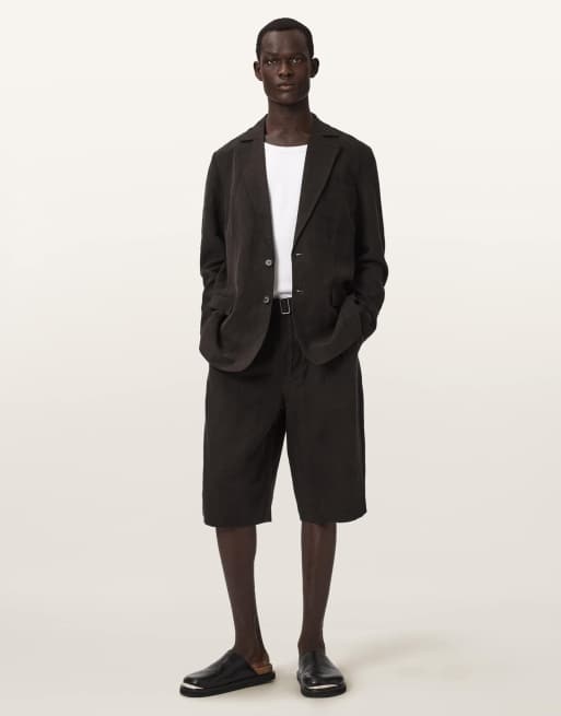 AllSaints – Marko – Shorts in Kohlschwarz, 7 von 7