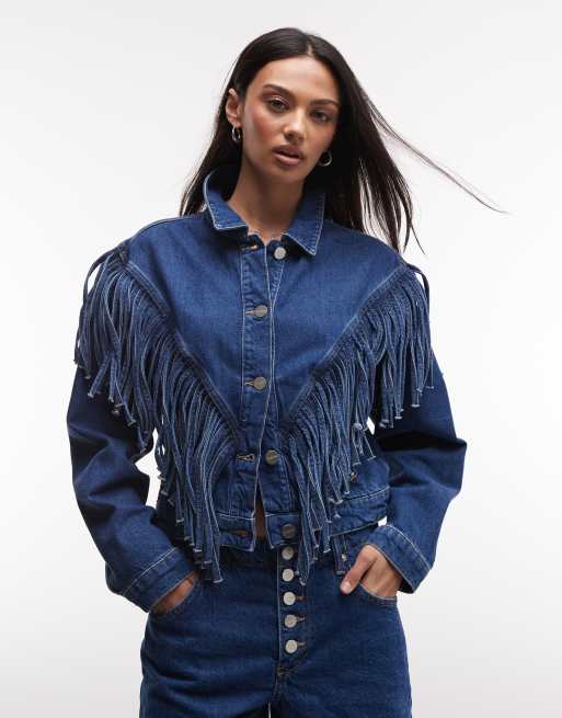 AllSaints - Denim co-ord set in western-stijl met donkerblauwe wassing, 2 van 3