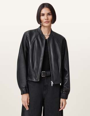 AllSaints - Martina - Bomberjacke in Schwarz