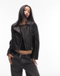 [AllSaints] AllSaints Masone leather biker jacket in black 12 BLACK