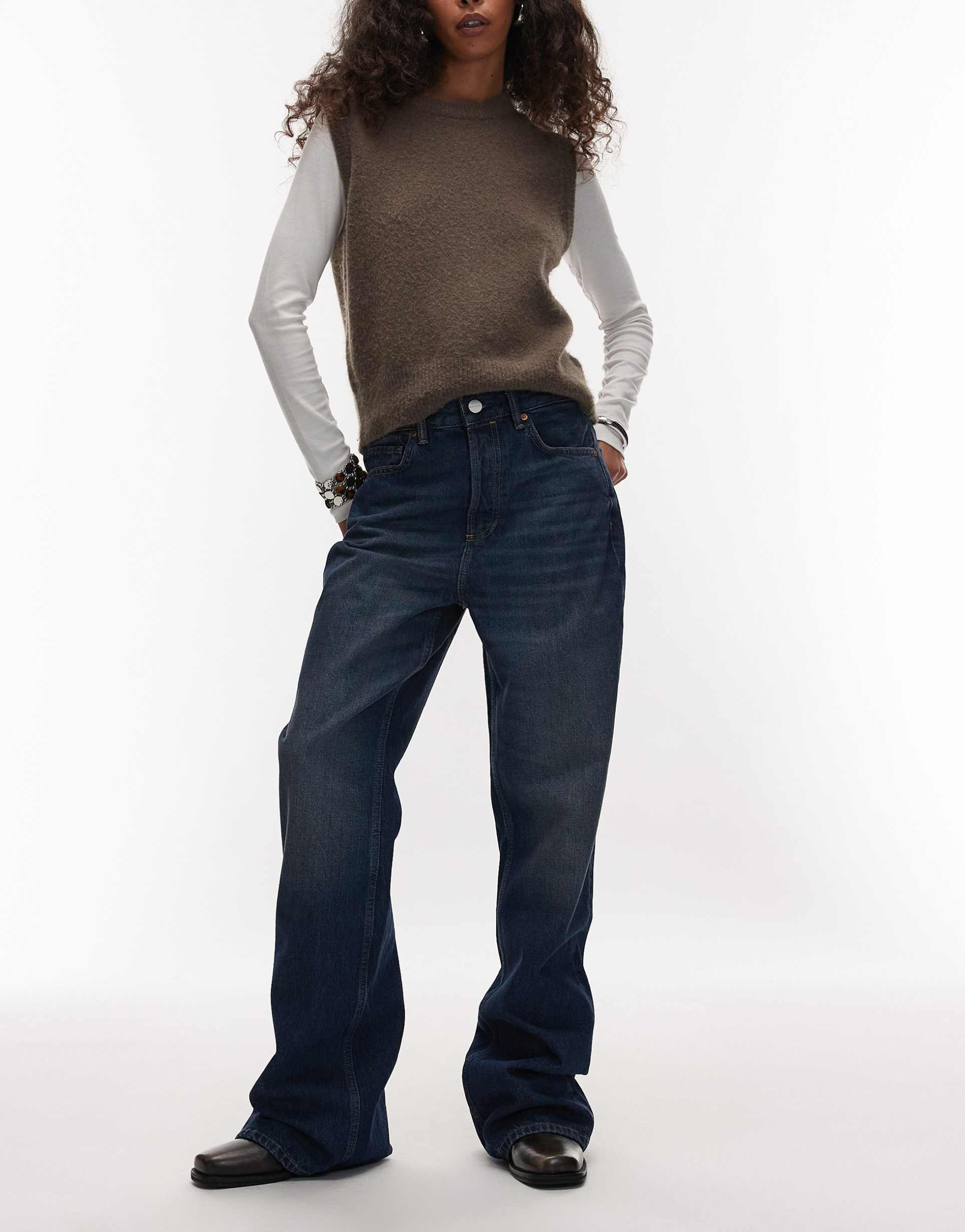 allsaints mathilde jeans in mid wash