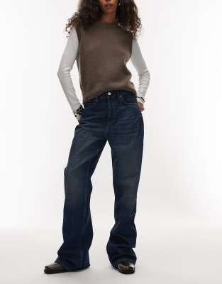 AllSaints - Mathilde - Jeans in mittlerer Waschung-Blau