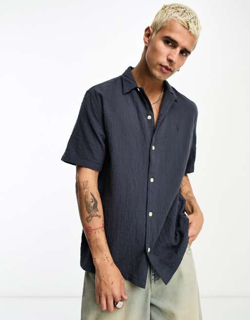 AllSaints Mattole shirt in midnight blue
