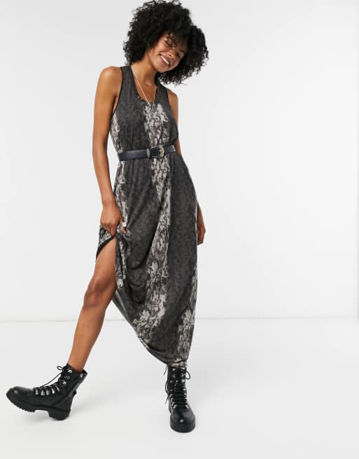 All saints snake outlet print dress