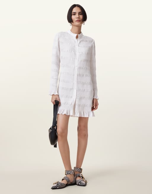 AllSaints - Meg - Mini-jurk in wit