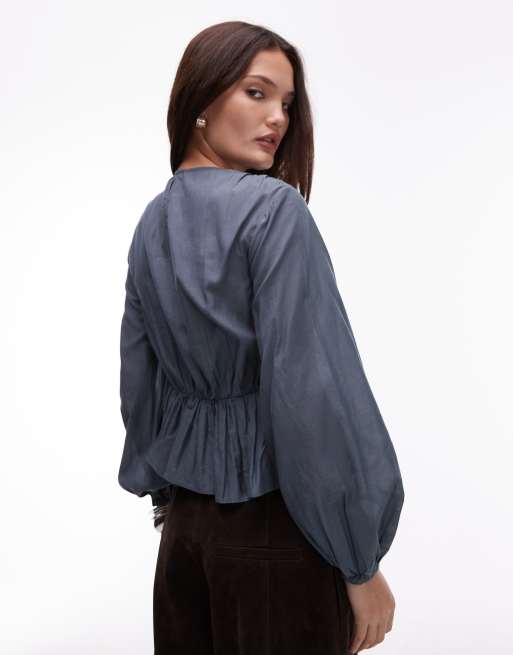 AllSaints - Melani - Top - Bleu, 4 de 4