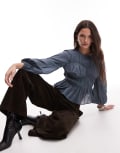 [AllSaints] AllSaints Melani top in blue 10 Dark slate blue