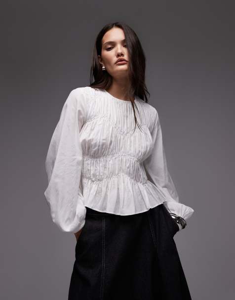 Allsaints Melani top in white - WHITE - view 1