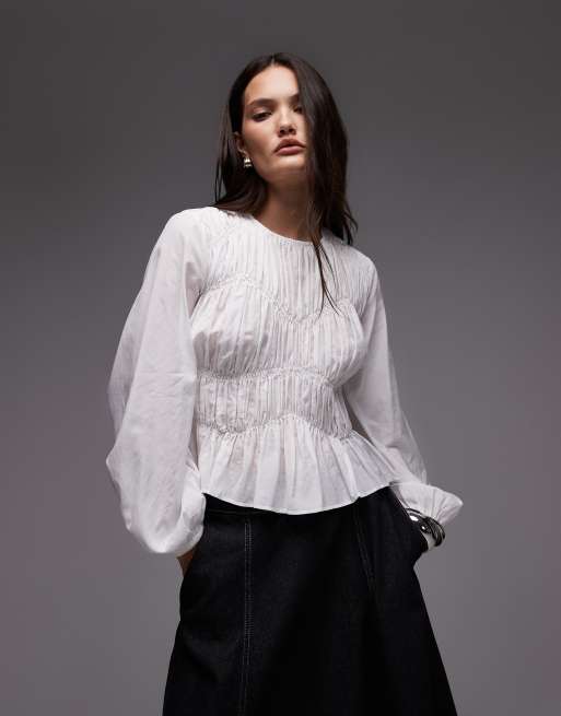 Allsaints Melani top in white - WHITE