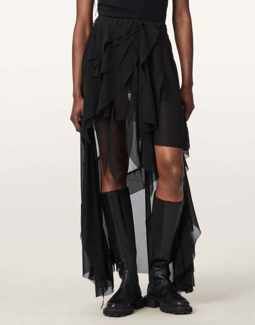 AllSaints - Melody - Falda negra, 3 de 6