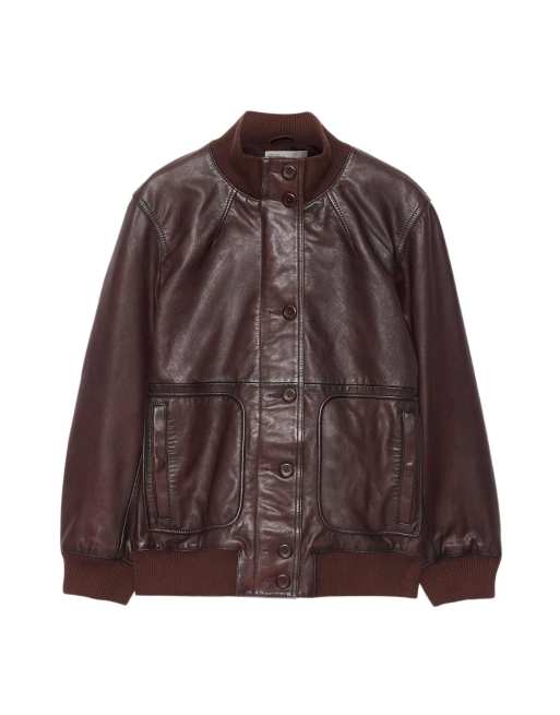 AllSaints Memphis Jacke in Oxblood-Rot, 2 von 6