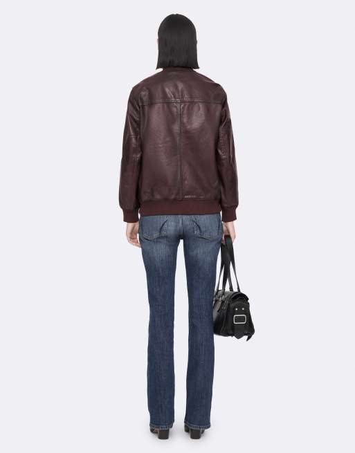 AllSaints Memphis veste rouge lie-de-vin, 4 de 7