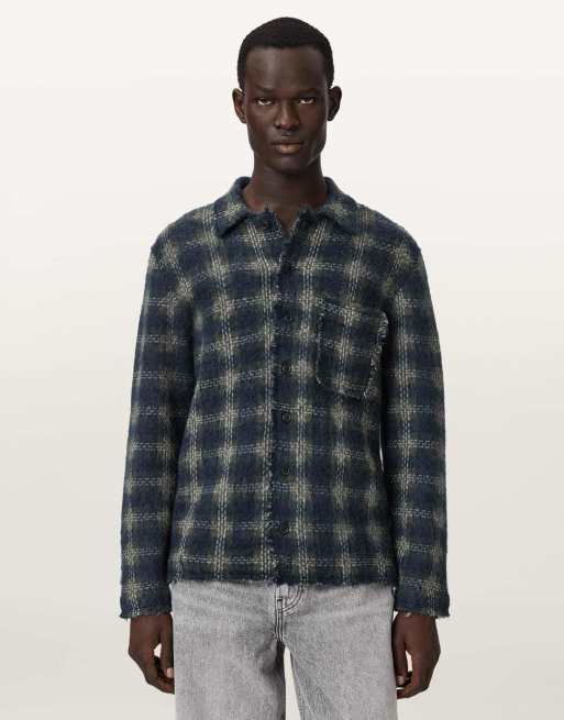 AllSaints - Menard - Cárdigan azul piedra lunar, 6 de 6