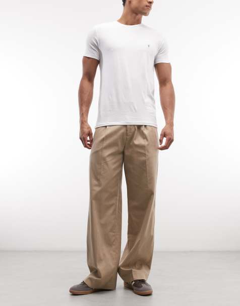 AllSaints - Midas - Pantalones marrones con pinzas - view 1
