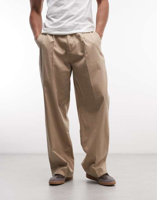 AllSaints Midas pleated pants in brown, 2 of 5