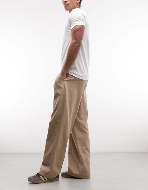 AllSaints Midas pleated trousers in brown, 3 of 5
