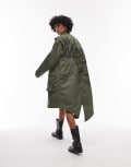 [AllSaints] AllSaints Milla bird parka in khaki green 2-4 Khaki green