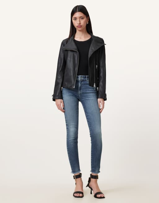 AllSaints – Miller – Push-up-Jeans in Blau