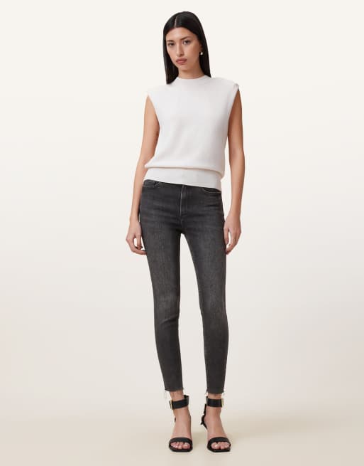 AllSaints – Miller – Push-up-Jeans in Schwarz