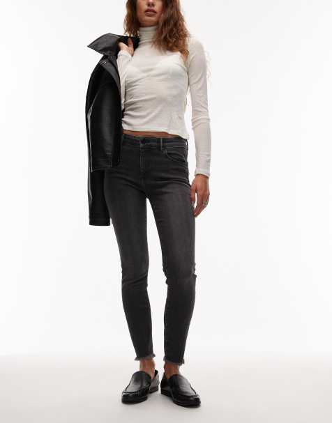 AllSaints Miller skinny denim jeans in washed black