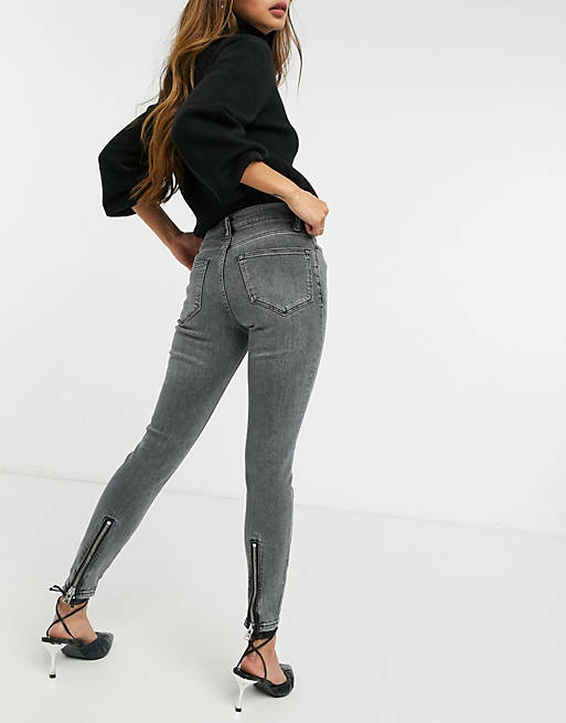 AllSaints Miller skinny jean in vintage black | ASOS