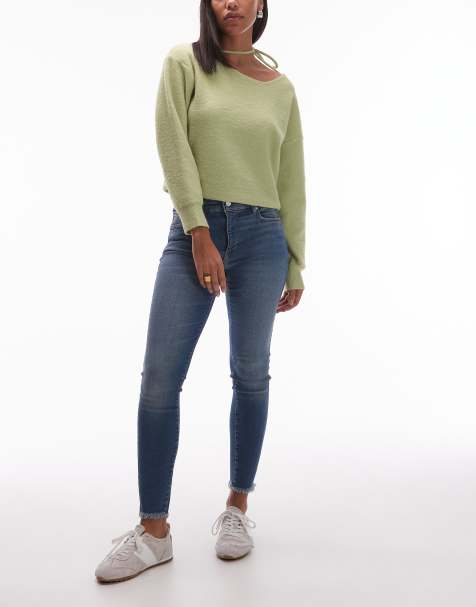 AllSaints - Miller - Skinny-jeans i denim i mellemvasket blå - view 1