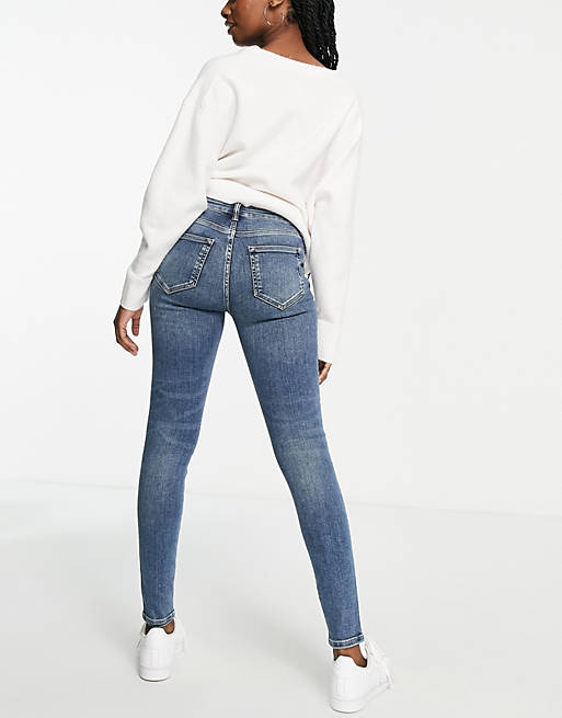 Women AllSaints Miller skinny jeans in blue 