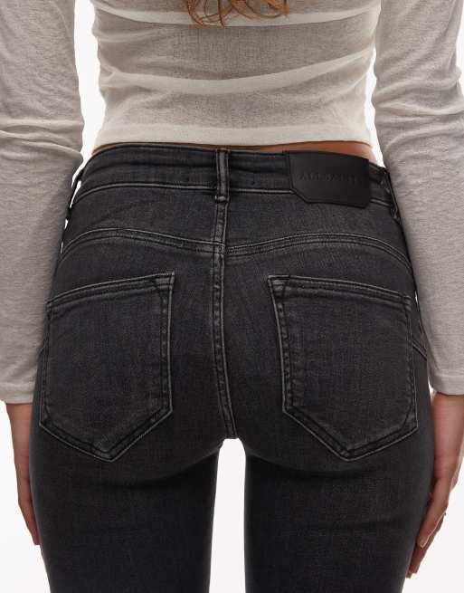AllSaints – Miller – Svarta, tvättade, skinny jeans, 4 av 5