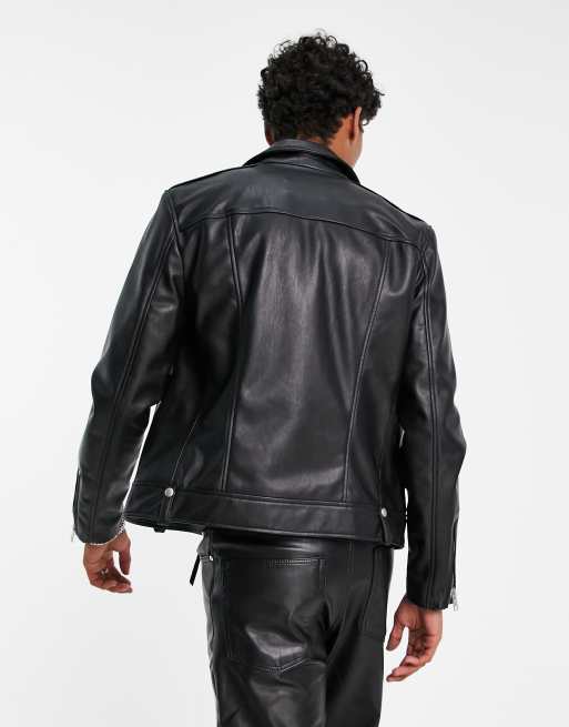 All saints outlet milo leather jacket